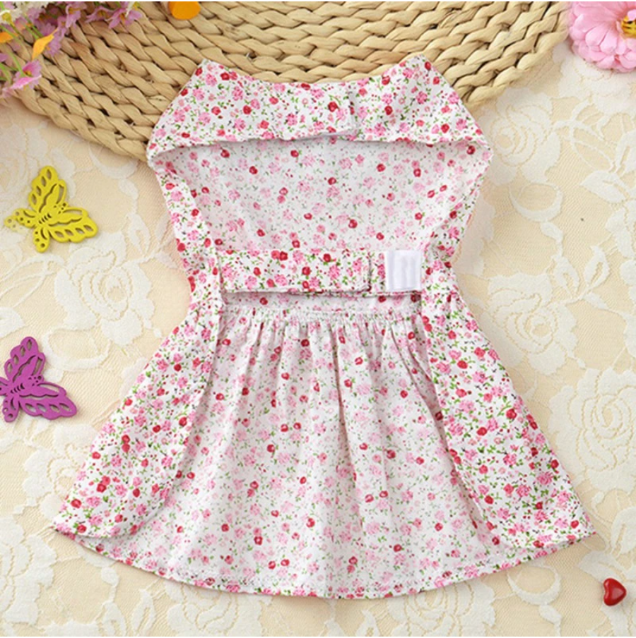 Dog Floral Knot Dress