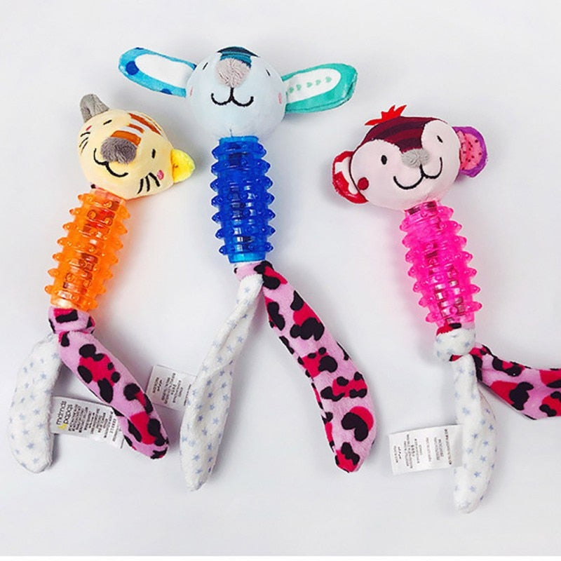 Animal Shaped Doll With Rubber Body Molar Stick