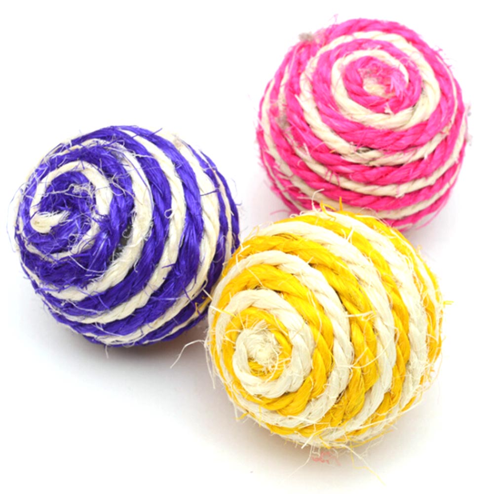 Color Random Pet Cat Toy Sisal Ball
