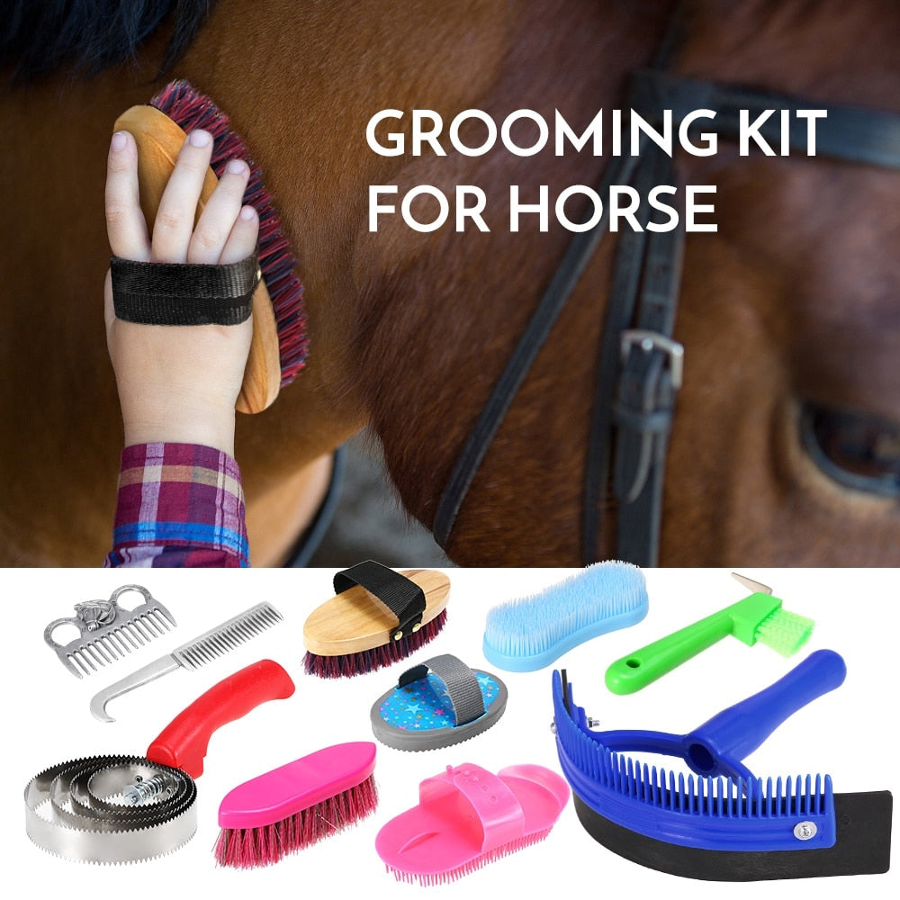 10-IN-1 Horse Grooming Tool Set