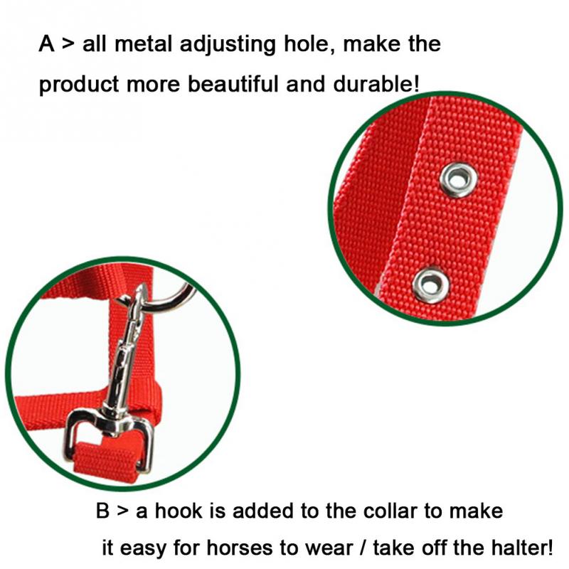 Adjustable Strap Fleece Padded Horse Halter