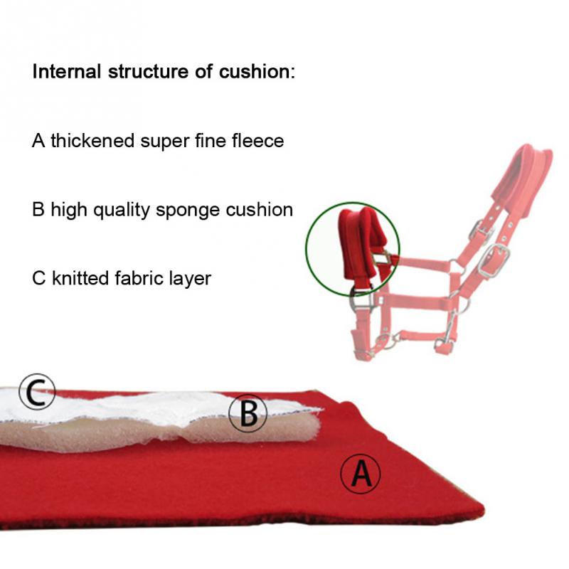 Adjustable Strap Fleece Padded Horse Halter