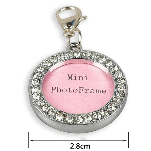 Dog Tag Collar Crystal Pendant