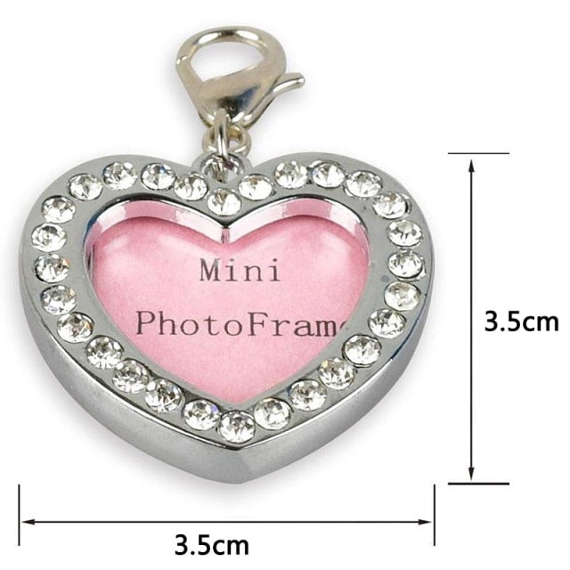 Dog Tag Collar Crystal Pendant
