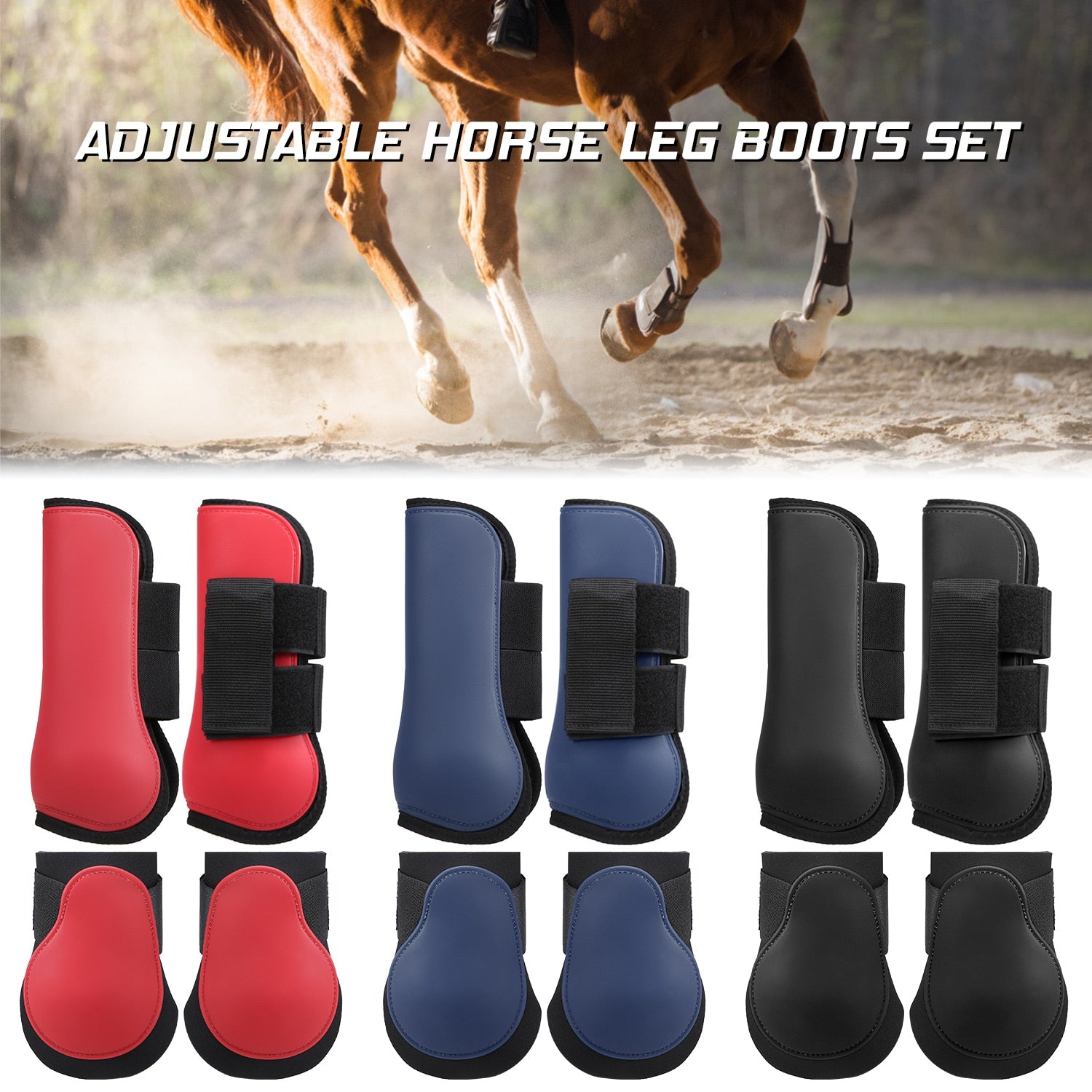 Adjustable Horse Riding Leg Boots Set