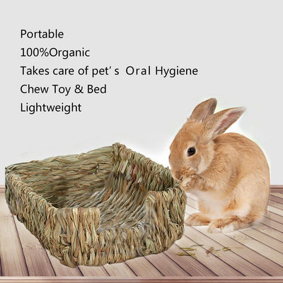 Handcrafted Woven Grass Bed Nest for Guinea Pigs