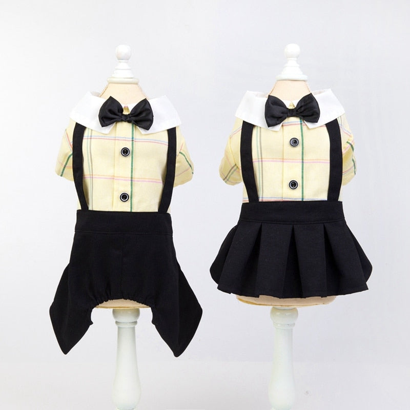 Plaid Bowtie Preppy Suit and Dress