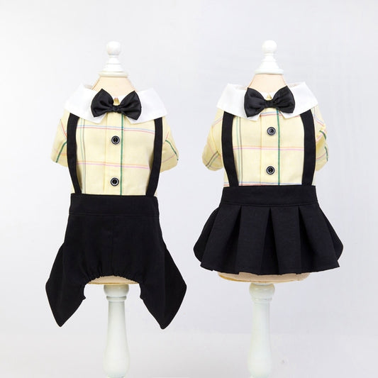 Plaid Bowtie Preppy Suit and Dress