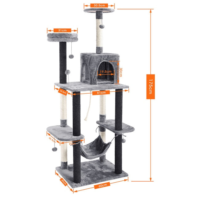 Cat Jumping Toy with Ladder Scratching Post