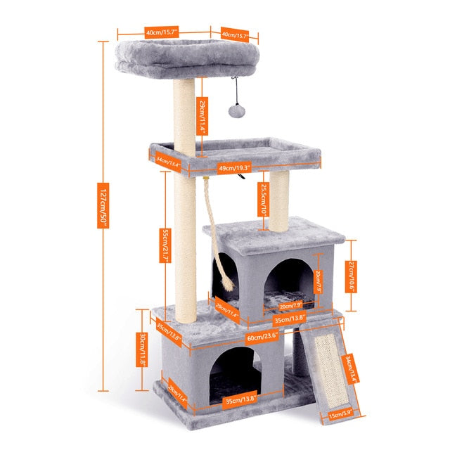 Cat Jumping Toy with Ladder Scratching Post