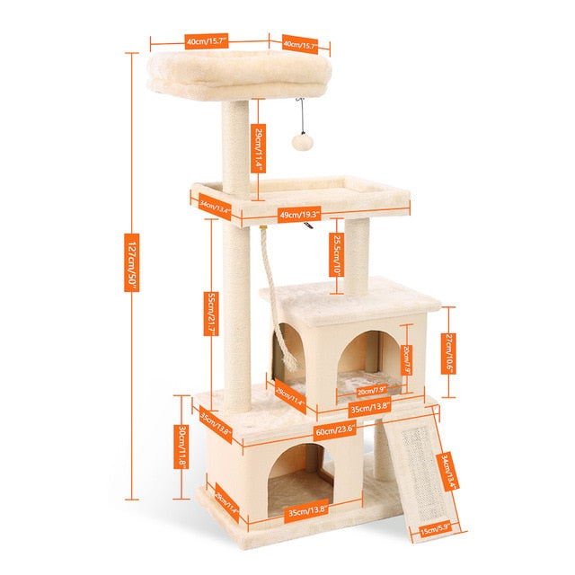 Cat Jumping Toy with Ladder Scratching Post