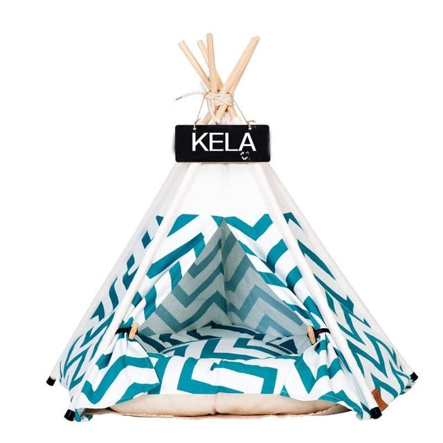 Pet Tent House Cat Bed Portable Teepee