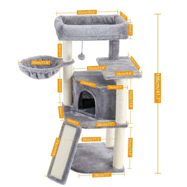 Cat Jumping Toy with Ladder Scratching Post