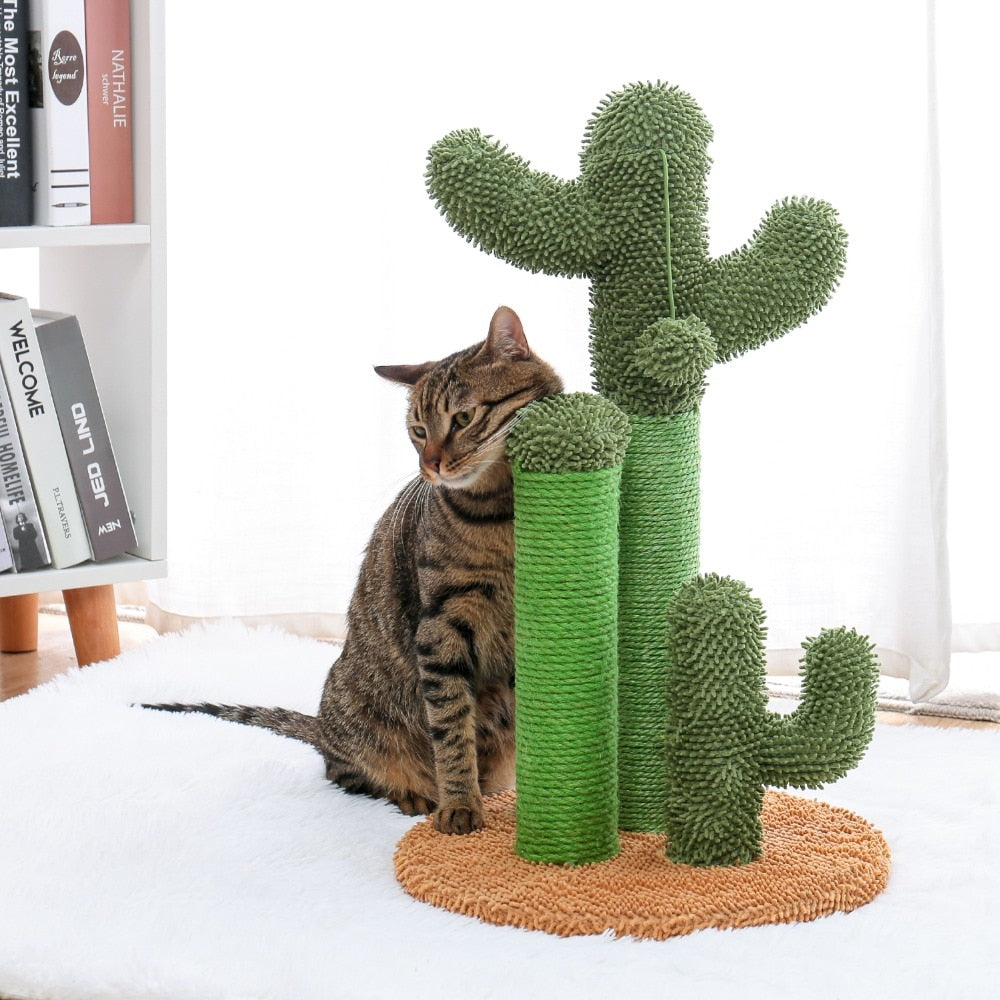 Cactus Cat Tree Toy with Ball Scratching Post