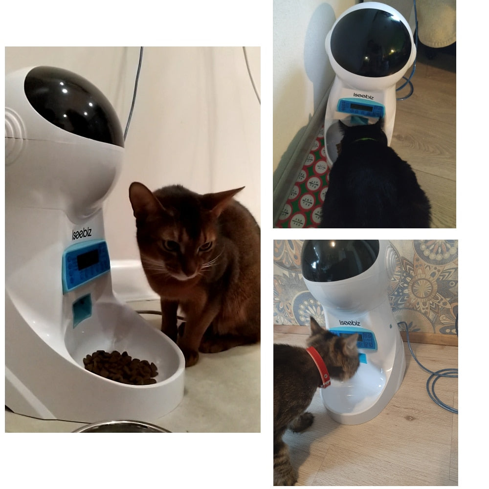 3L Automatic Pet Feeder With Voice Recorder Food Bowl