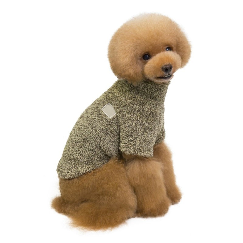 Small Dog Warm Curduroy Clothes