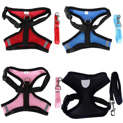 Net Dog Harness Adjustable Breathable Vest