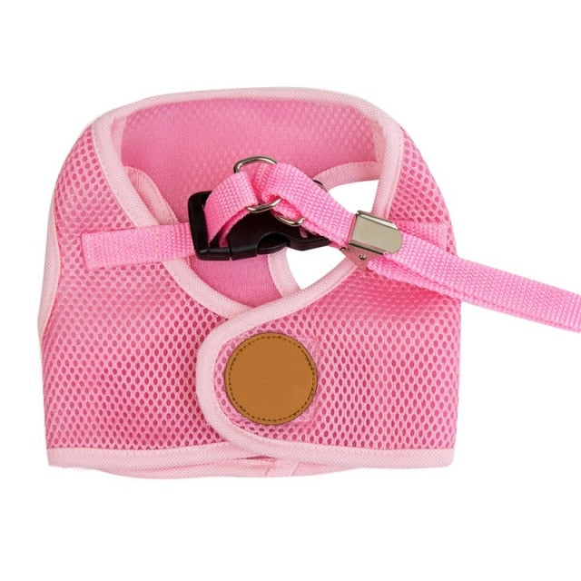 Net Dog Harness Adjustable Breathable Vest