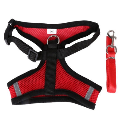 Net Dog Harness Adjustable Breathable Vest