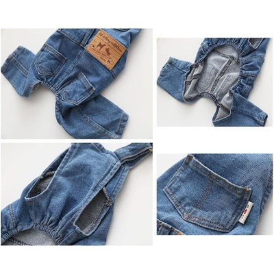 Denim Pet Jumpsuit Overall