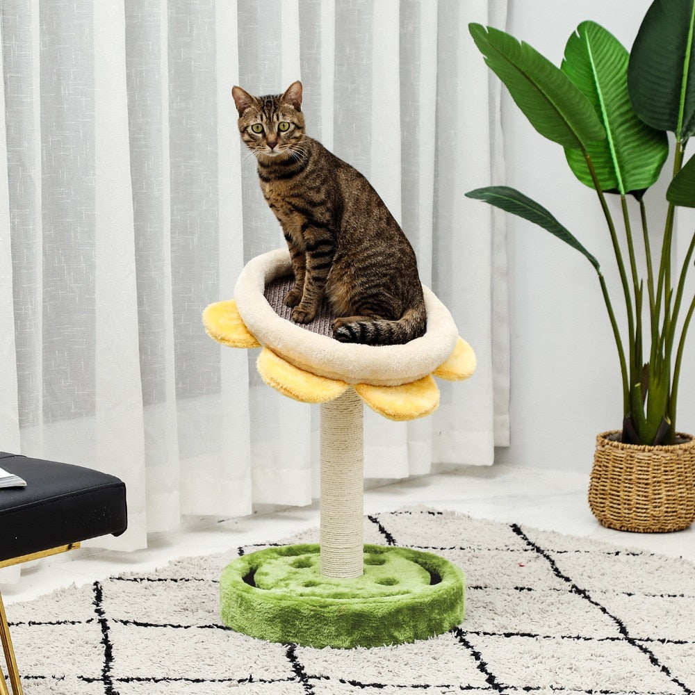 Cactus Cat Tree Toy with Ball Scratching Post