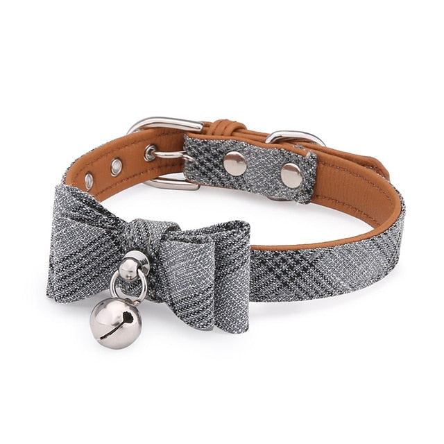 Checkered Bowtie Cat Collar
