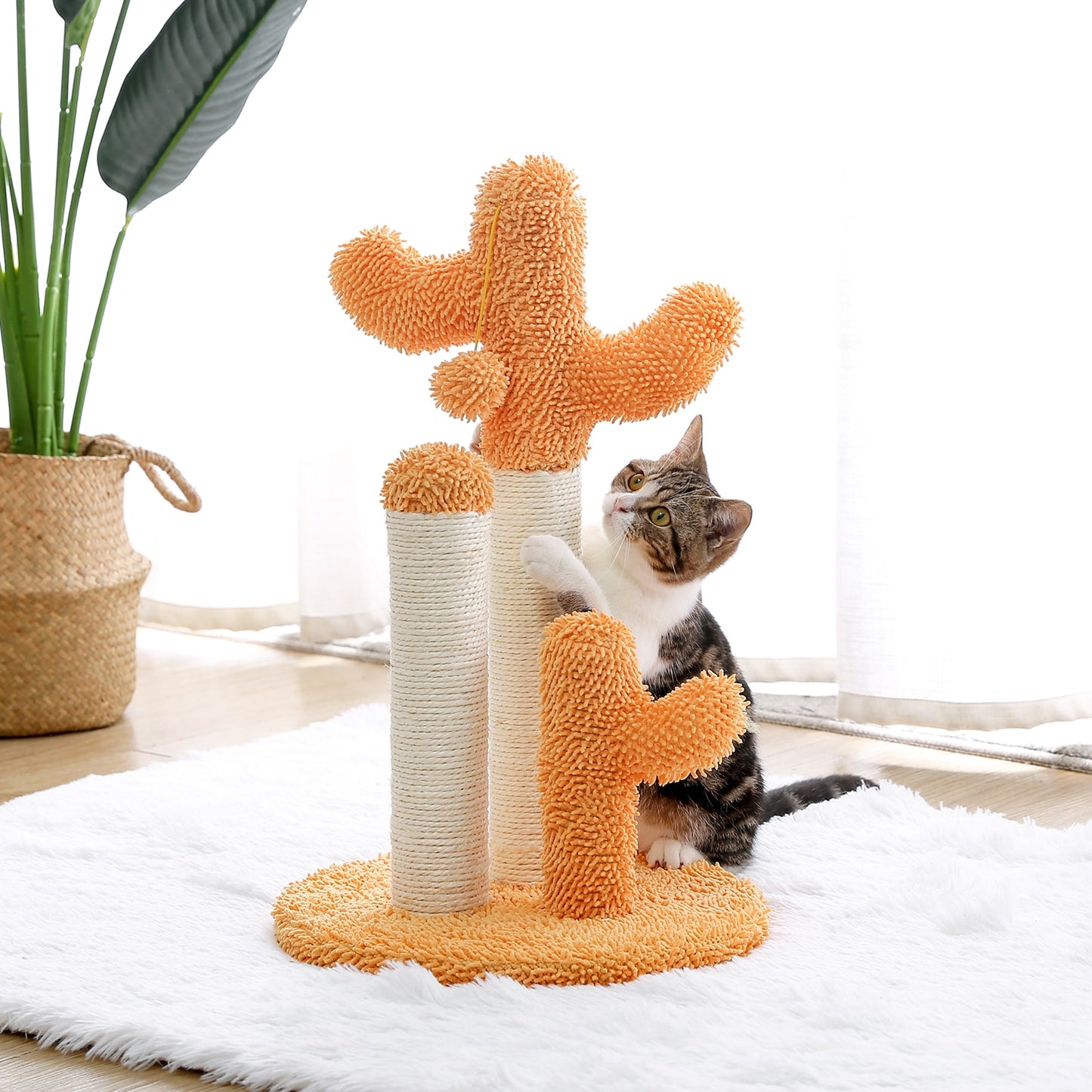 Cactus Cat Tree Toy with Ball Scratching Post