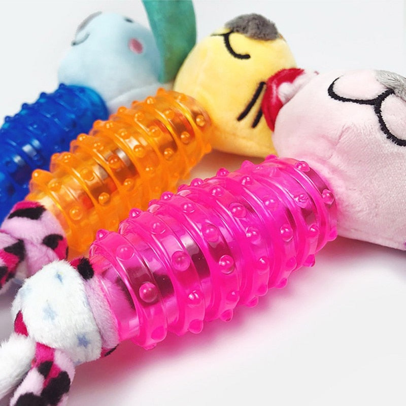 Animal Shaped Doll With Rubber Body Molar Stick
