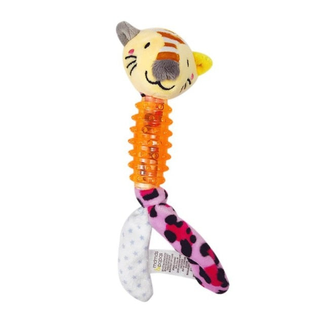 Animal Shaped Doll With Rubber Body Molar Stick
