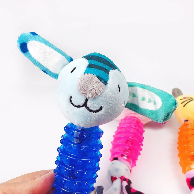 Animal Shaped Doll With Rubber Body Molar Stick