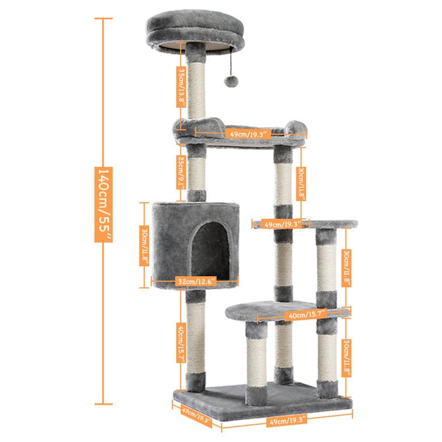 Cat Jumping Toy with Ladder Scratching Post