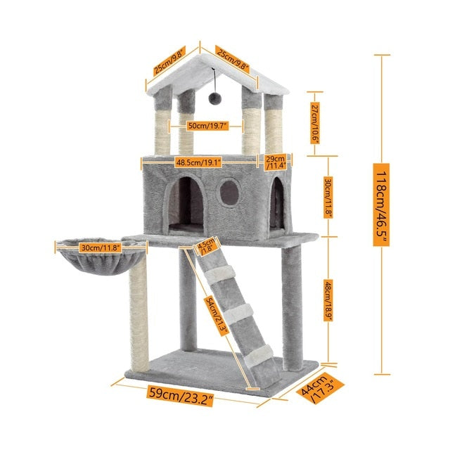 Cat Jumping Toy with Ladder Scratching Post
