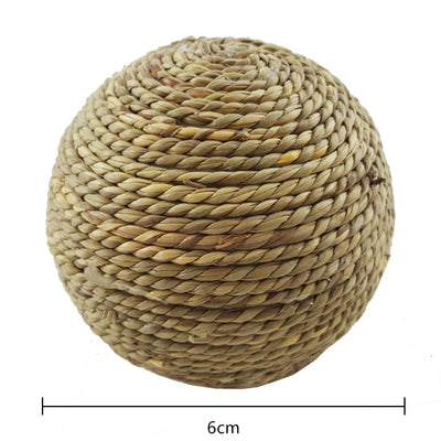 6cm Tooth Cleaning Natural Grass Ball For Small Pets