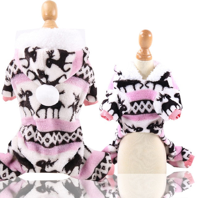 Soft Warm Pet Dog Jumpsuits Clothing