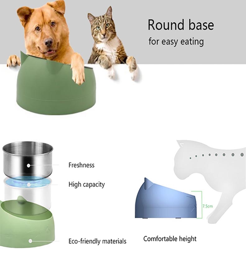 Non-Slip 15 Degrees Tilted Cat Bowl