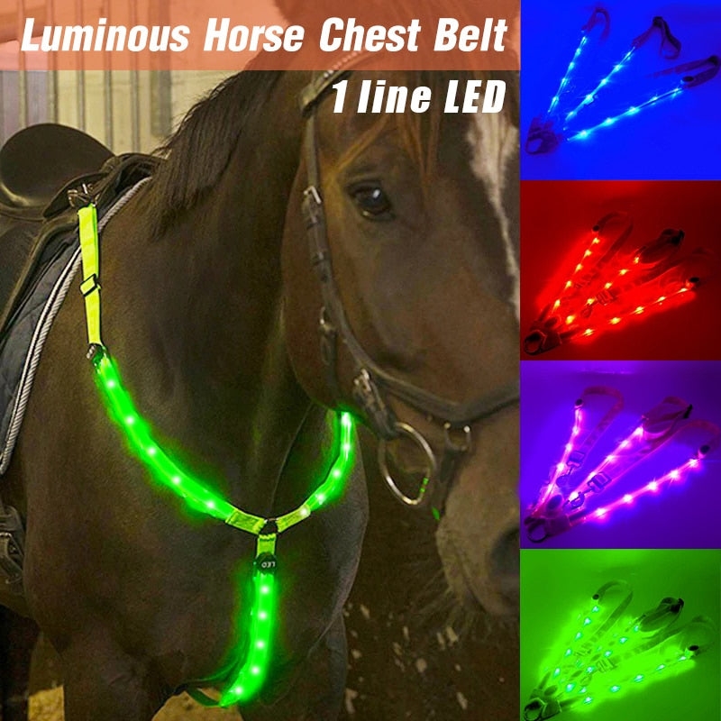 Night Visible Horse Chest Breastplate