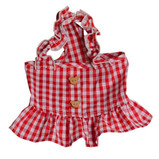Summer Gingham Dog Dress Set