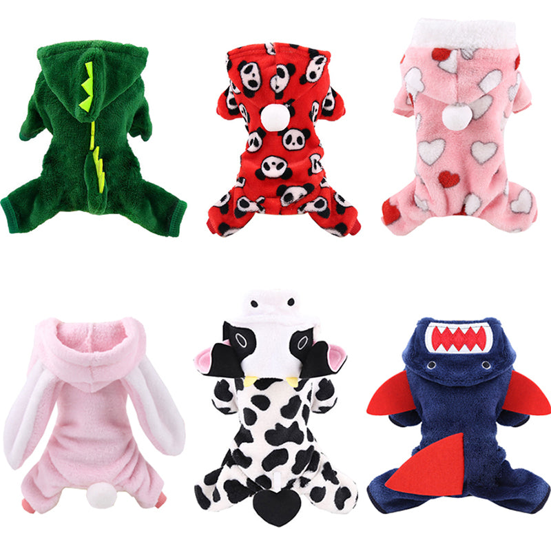 Soft Warm Pet Dog Jumpsuits Clothing