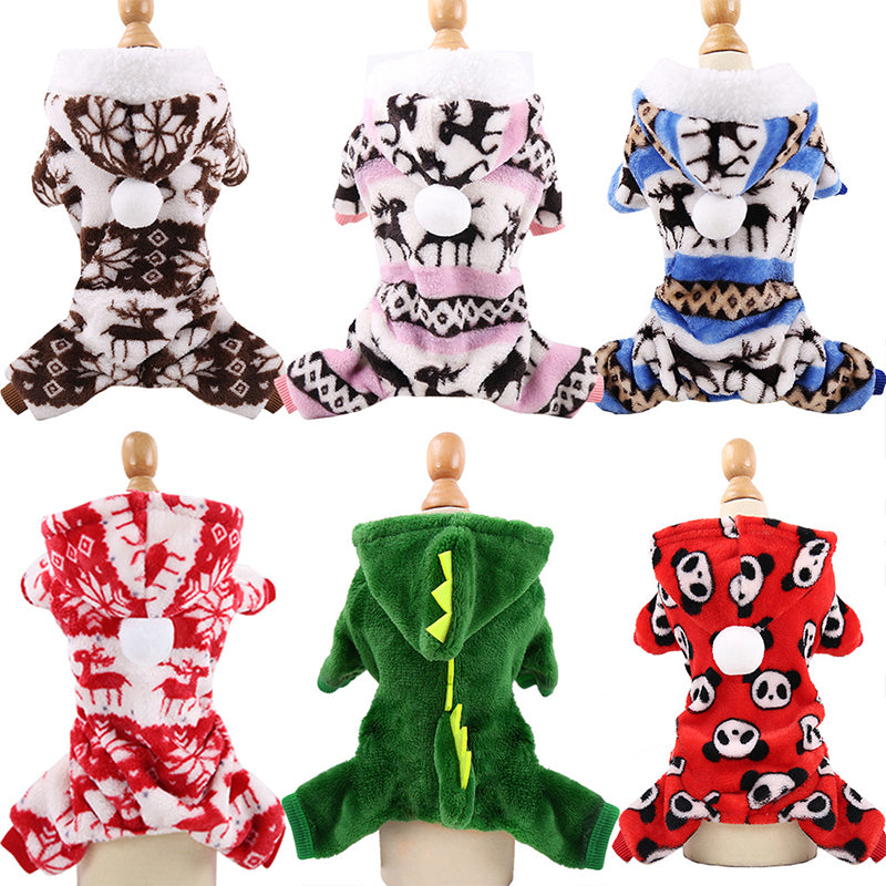 Soft Warm Pet Dog Jumpsuits Clothing