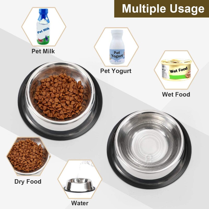 Non-Skid Stainless Steel Bowl