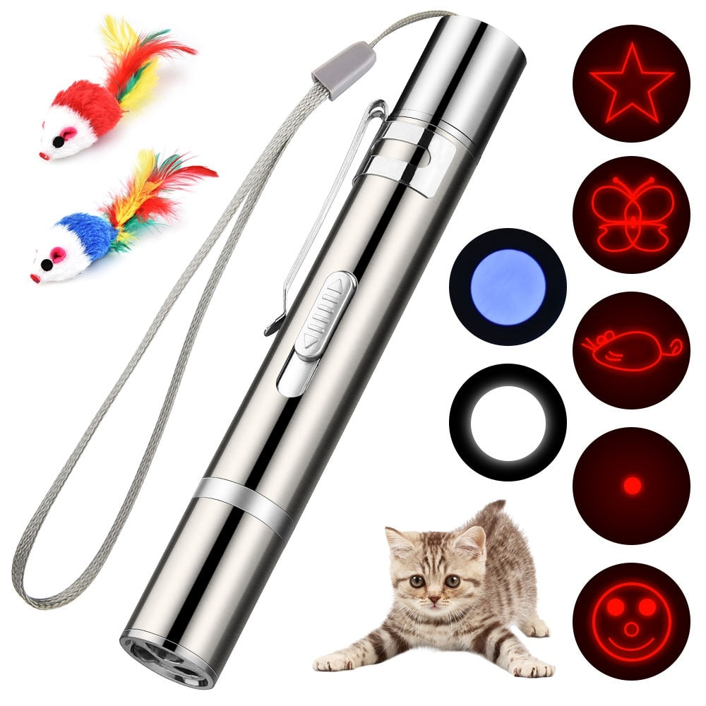 Interactive Laser Pen Pet Toys USB Rechargeable