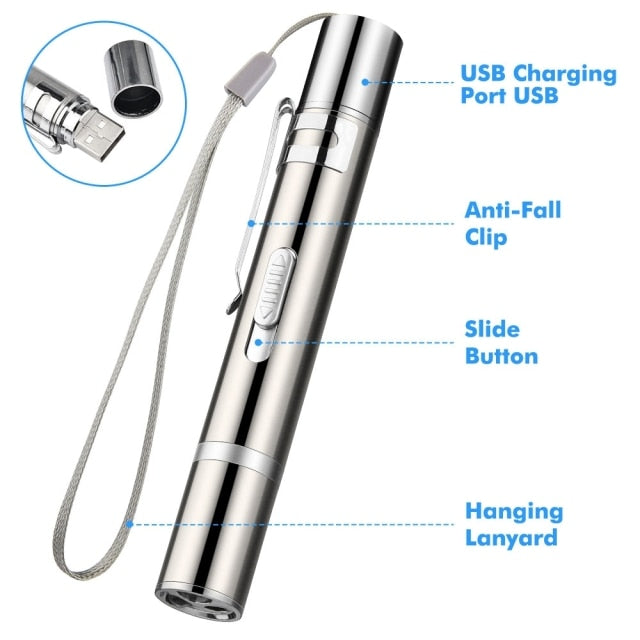 Interactive Laser Pen Pet Toys USB Rechargeable