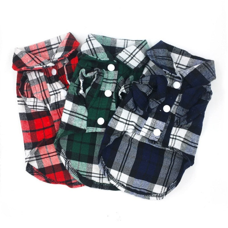 All Season Plaid Pet Shirt