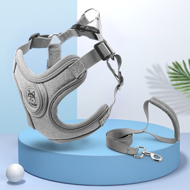 Reflective Pet Harness And Leash Set