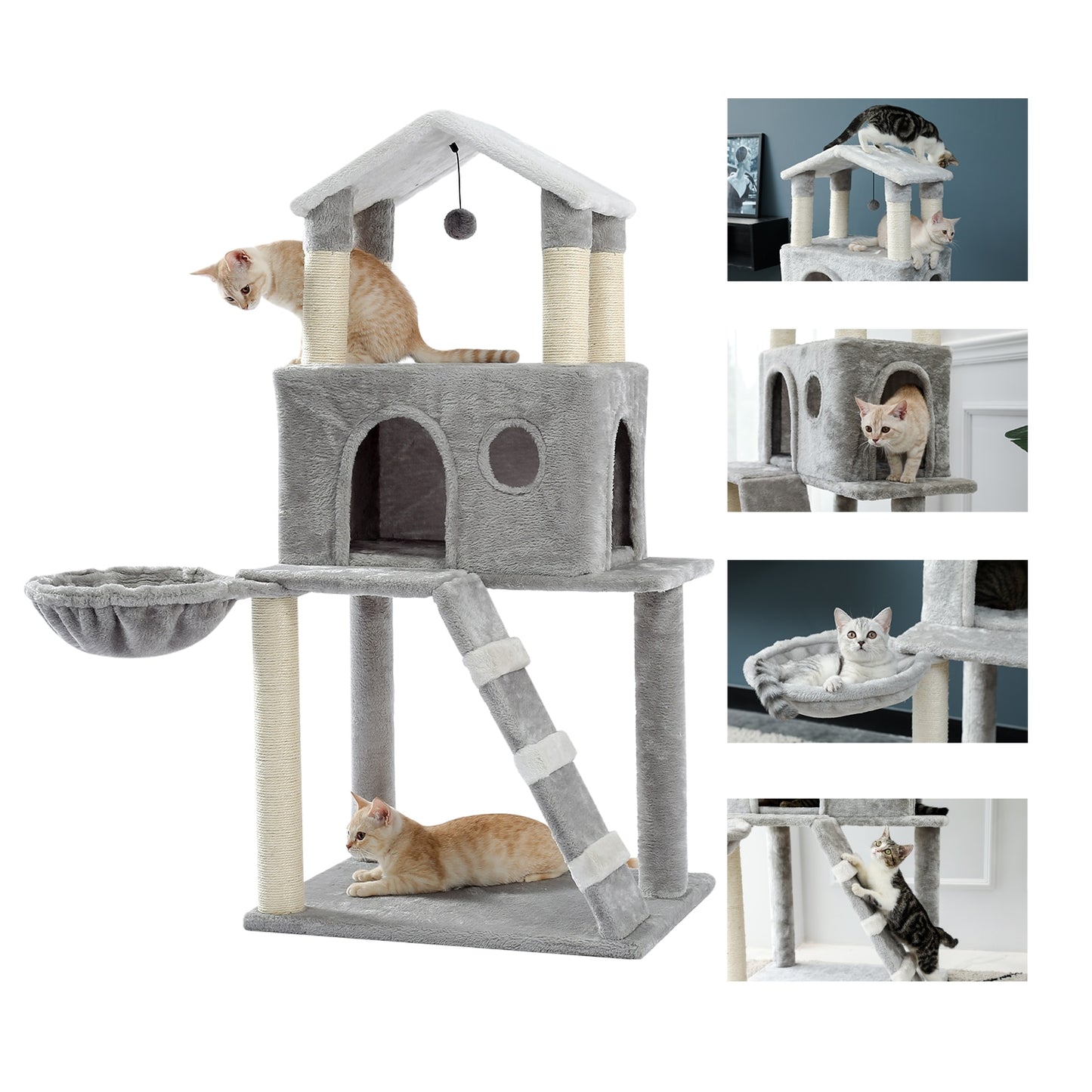 Cat Jumping Toy with Ladder Scratching Post