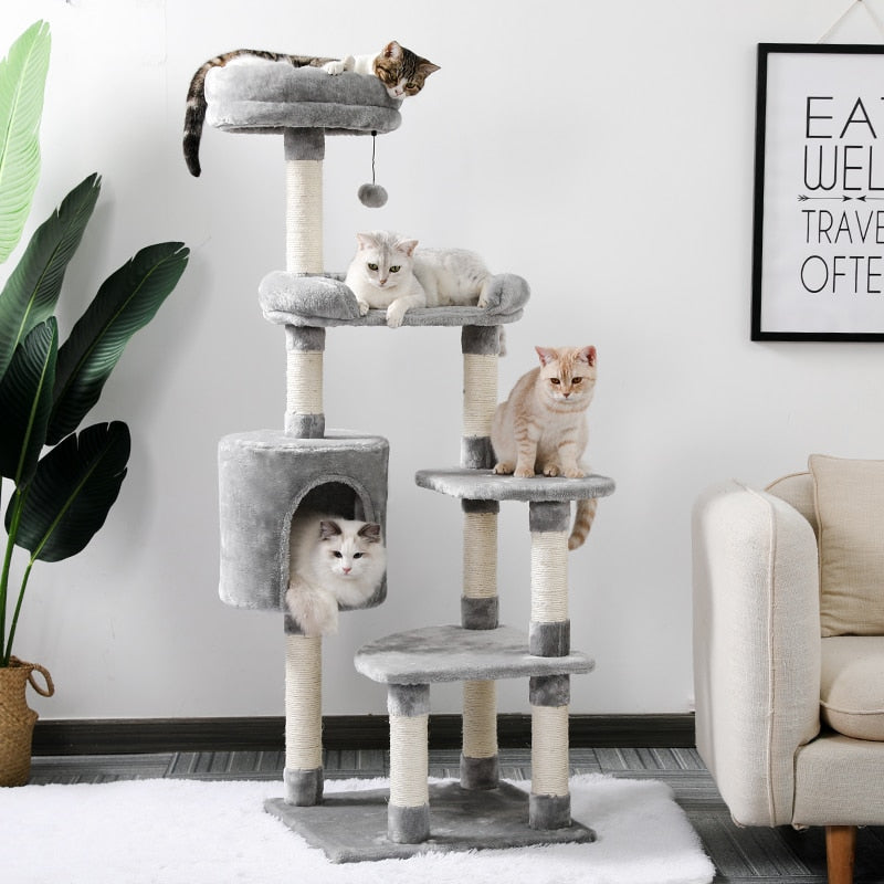 Cat Jumping Toy with Ladder Scratching Post