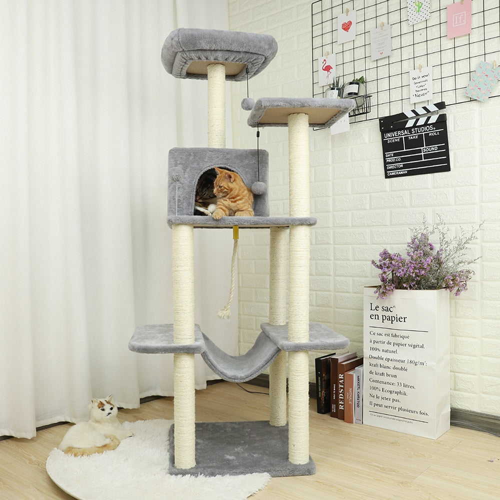 Cat Jumping Toy with Ladder Scratching Post