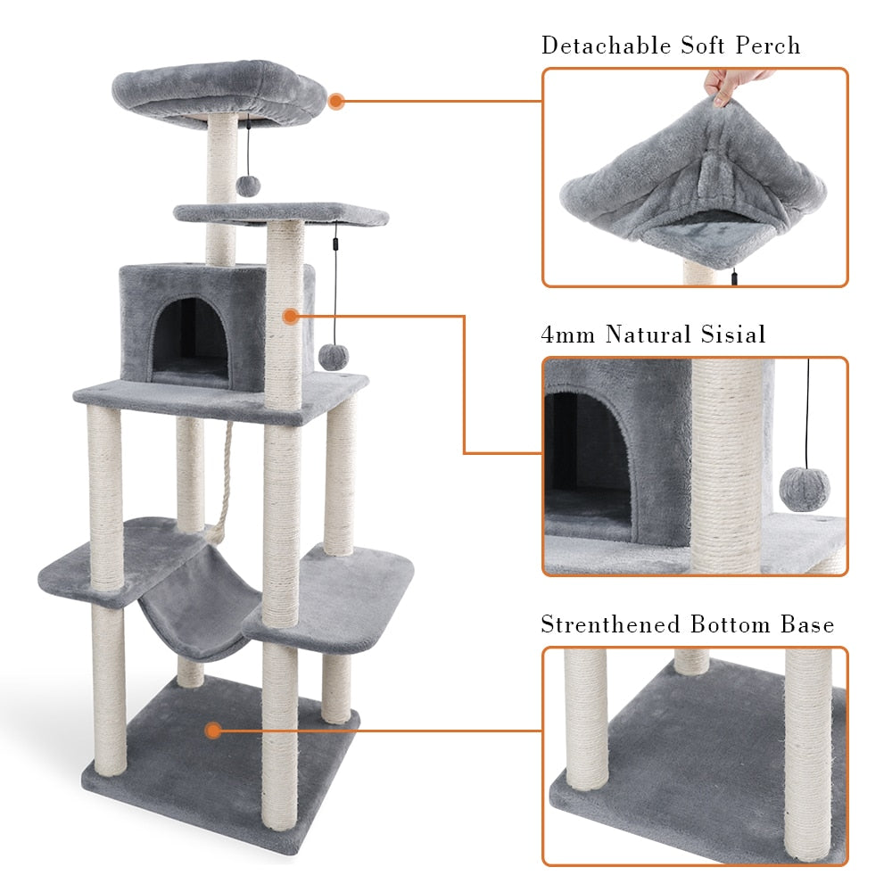 Cat Jumping Toy with Ladder Scratching Post