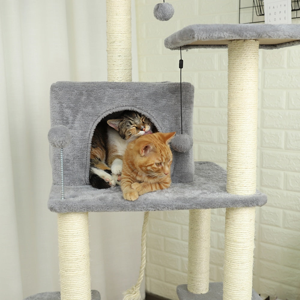 Cat Jumping Toy with Ladder Scratching Post