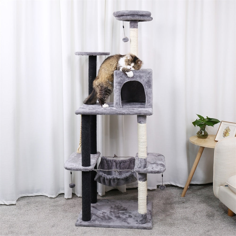 Cat Jumping Toy with Ladder Scratching Post